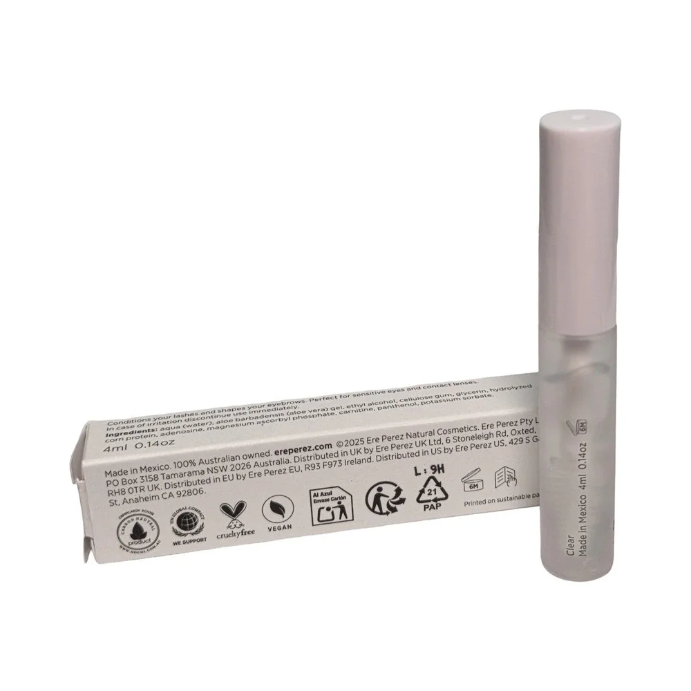 Ere Perez Aloe Gel Lash & Brow Mascara Clear Natural Finish 4ml New in Box